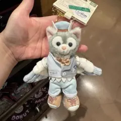 香港ディズニー新作 サマーレモン ダッフィーぬいぐるみキーチェーン