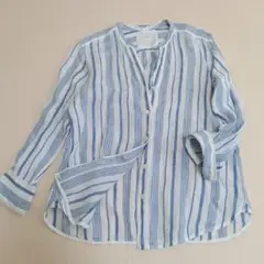 23区 リベコ　ストライプスキッパーシャツ　カシュクール　2way　40