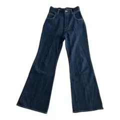 Chico 刺繍 ワイドデニム ロールアップ サイズ1 M 濃紺