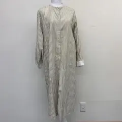 【b468】ehka sopo シャツワンピース ストライプ 美品 F