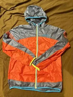 adidas フード付きナイロンジャケット ウインドブレーカー L アディダス