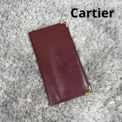 Cartier カルティエ 長財布 レザー マストライン ゴールド金具