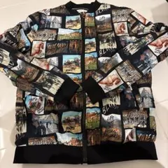 SHEIN アートプリント ジップアップジャケット