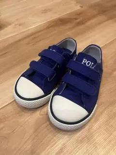 Polo Ralph Lauren ベルクロストラップシューズ　青　14.7cm
