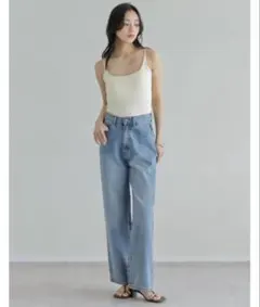 ストレートデニム パンツ ライトブルーのサムネイル