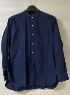 FREAK'S STORE ネイビー バンドカラーシャツ L