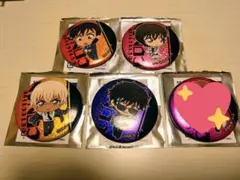 名探偵コナン　トレーディングホログラム缶バッジ　4点セット