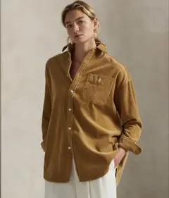 ポロ　ラルフローレン　コーデュロイ　ビッグシャツ　XXS