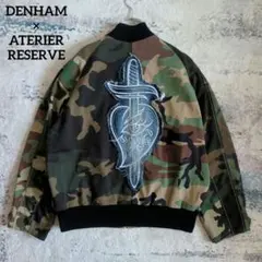 希少 DENHAM × ATERIER RESERVE ボンバージャケット 刺繍のサムネイル