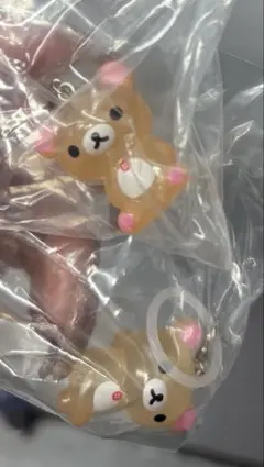 リラックマ　クリアマスコットチャーム　めじるしアクセサリー　コリラックマ2点