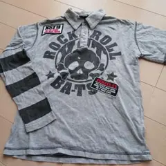 子供 長Tシャツ BA-TSU STUDIO ロックンロール ポロシャツ 130