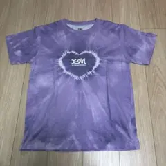 x-girl パープルタイダイハートTシャツ Mのサムネイル