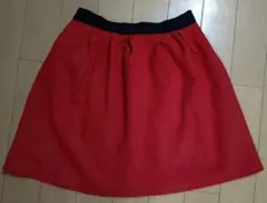 LANVIN 赤 ひざ丈スカート 36 S