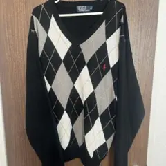 Polo by Ralph Lauren アーガイル柄 Vネックニット