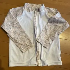 ラッシュガード 90cm ホワイト/花柄