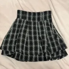 evelyn ツイードダブルフレアスカート