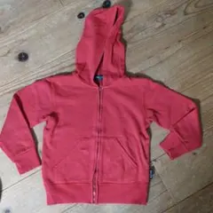 コムサイズム シンプル赤色パーカー 120cm 110cmでも