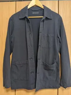 ユニクロ　ウォッシュジャージーワークジャケット　S 　ネイビー