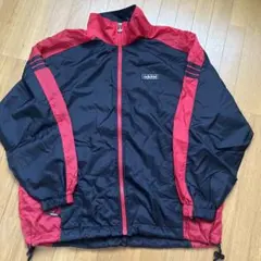 adidas ナイロンジャケット 黒/赤　M