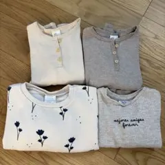 長袖トップス4点セット（ベージュ系）　ZARA H&M 86 90 サイズ