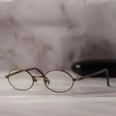 GUCCI ヴィンテージ メガネ メタルフレーム 度入り 眼鏡 グッチ E40 