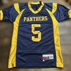 PANTHERS アメリカンフットボール半袖Tシャツ背番号5 ネイビーLサイズ