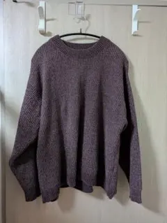 ルーズシルエットモールヤーンクルーネックニット