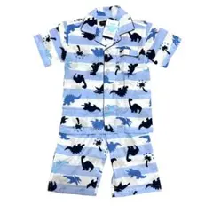 【新品未使用】Lala Salama 恐竜柄パジャマ 120cm　半袖セット綿