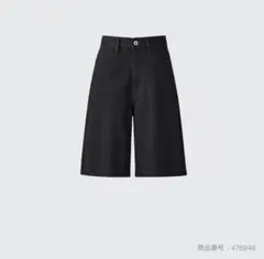 UNIQLO ユニクロ デニムバミューダショーツ ブラック 24のサムネイル