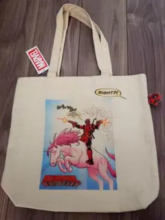 【新品未使用】MARVEL デッドプール トートバッグ ユニコーンのサムネイル