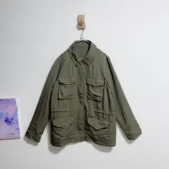 シンプリシテェ　ツインブルゾン　ミリタリージャケット　カジュアル　カーキ