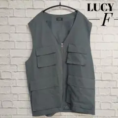 LUCY ベスト ジップアップ ポケット付き