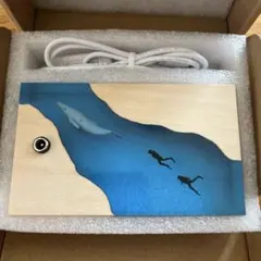 海の生物とダイバーのレジンウッドライト