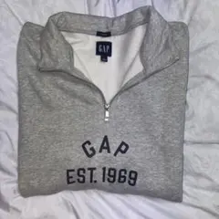 GAP グレー トレーナー ハーフジップ Lのサムネイル