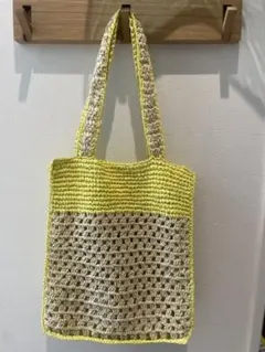 ZARA カゴバッグ　編み目バッグ