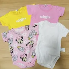 ベビーロンパース 半袖4点セット ディズニー ミニーマウス ユニクロ 80