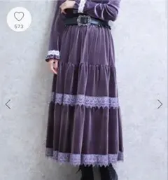 新品 axes femme ベロアティアードロングスカート - メルカリ