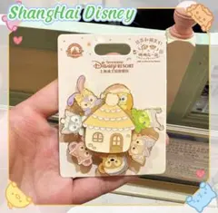 【現地購入☆正規品】ダッフィーフレンズ　おうちくるくる回るピンバッジ　上海