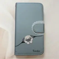 Galaxy A20/Galaxy A21 ケース 犬イラスト付き手帳型ケース