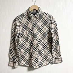 美品　バーバリーロンドン　ノバチェック　ホース刺繍　シャツ