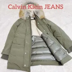 カルバンクラインジーンズ　ミッドウェイトコート　グースダウン　カーキ