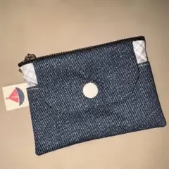 ハンドメイド　カードや小銭が入るミニポーチ　テディベア