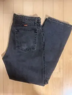 BOBSON HAPPY FACE ストレートデニム ブラック赤、グレー BOBSON HAPPY FACE ストレートデニム ブラック赤、グレー - メルカリ