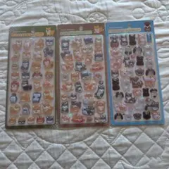 ボンボンドロップシール 和柄 犬 3種セット バラ売り不可