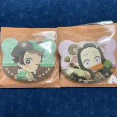 鬼滅の刃　竈門禰豆子×竈門炭治郎　実りの秋まつり2025 ランダムくま缶バッジA