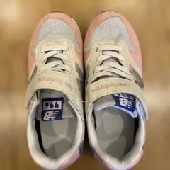 New Balance 996 キッズスニーカー ピンク/グレー　19.5センチ