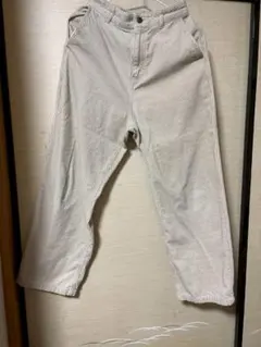 コーデュロイ ベージュ ストレートパンツ L Honeys