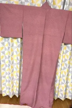 【 美品】洗える着物 ピンク系小紋 着物 付け初心者にもピッタリで 169