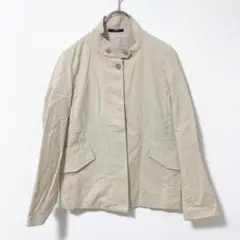 【ロペ】ステンカラージャケット　綿　ポケット付き　シンプル　ベージュのサムネイル