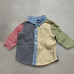 【美品】babyGap シャツ チェック柄 マルチカラー 80 おしゃれ